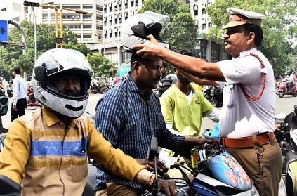 Fine for two-wheeler riders not wearing helmets properly