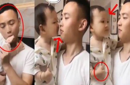 Baby finds out daddy ate his icecream, check what he does to his dad