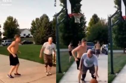 Old man used some trick in basketball, video goes viral