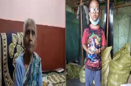 82 yr old granny and 7 yr old kid donates to covid19 relief