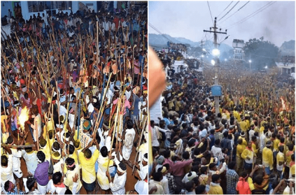A Stick Fight Festival In Kurnool Andhra Pradesh 50 Injured