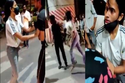 A woman hit a car driver road in Lucknow viral video
