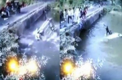 Accident Video Rescue of a baby after car plunges into river