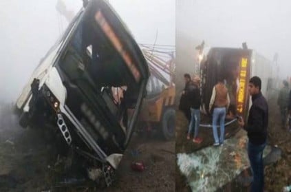 Agra Accident 2 Dead 16 Injured In UP Bus Mishap