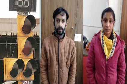 banglore couple stole more than 200 traffic signal batteries