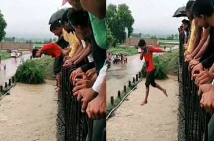 boy jumps from bridge, height of 20 ft to make tiktok video