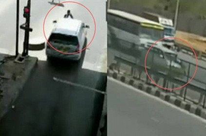 car driver dragged a toll plaza employee for 5-6KM goes bizarre
