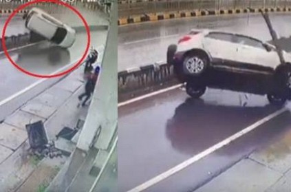 CCTV footage shows a Ford Eco Sport rolling over multiple times