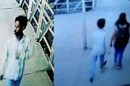 CCTV shows a man kissing an unknown girl in railway platform