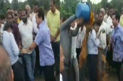 Congress MLA throws mud on engineer near Mumbai Video goes Viral
