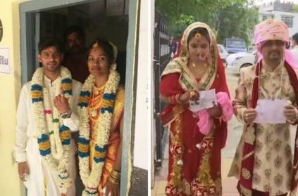 Couple Headed To Vote Straight From Their Wedding