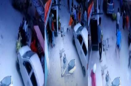 crime delhi speeding car hit and ran over woman shocking video