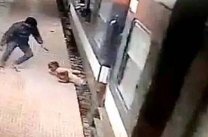 crpf jawan saves boy who fell in between train and platform