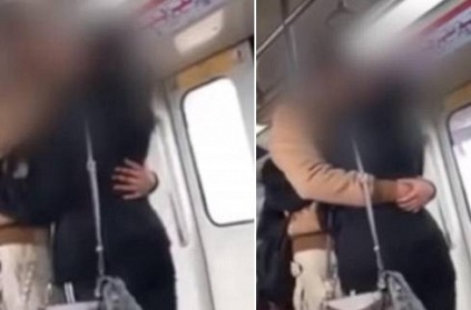 Delhi couple caught kissing inside metro rail video becomes viral