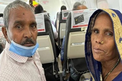 elderly couple from up get into flight for first time netizens reacts