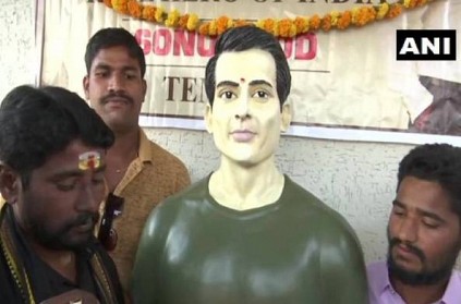 Fans builds temple for actor Sonu Sood in Telangana