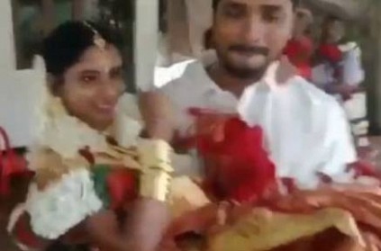 Groom lifted his newly married wife in kerala Flood