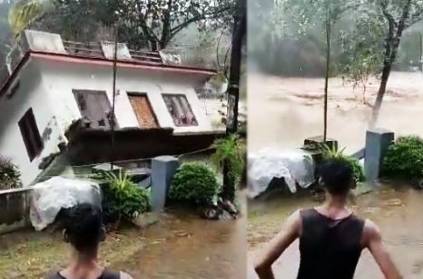 House collapses into river in Kerala amid heavy rain