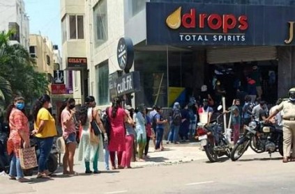 In Bengaluru, separate queue created by women for liquor shop