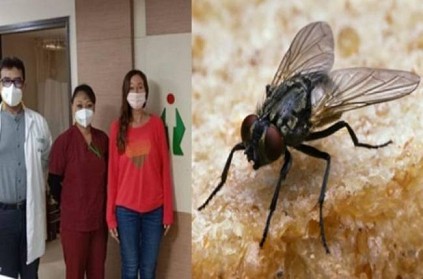 Indian doctors remove 3 flies from the body of a woman