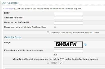Instructions for Connecting a Pan Card to Aadhaar