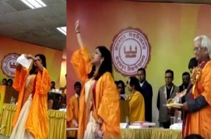 Jadavpur University gold medalist tears CAA copy at convocation