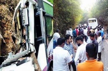 Karnataka Accident Bus Carrying 35 IT Employees Crashes Into Rock