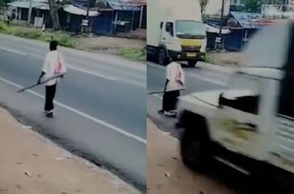 kerala man miraculously escapes from major accident