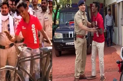 madhya pradesh police gives bike to food delivery boy