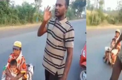 Man Wheels Pregnant Wife, Child On Makeshift Cart For 700 km