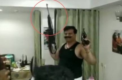 MLA Pranav Singh seen in a viral video brandishing guns