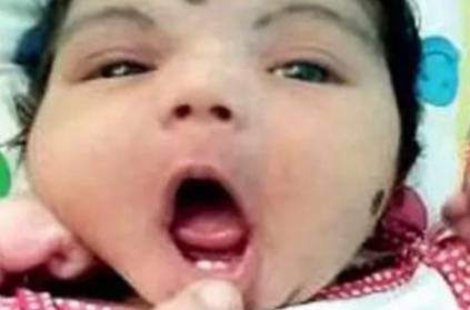 mother was shocked to find her baby girl flashing two teeth