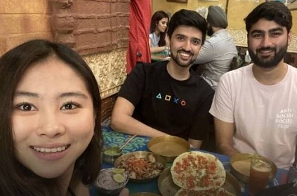 Mumbai South Korean YouTuber had food with 2 indian men helped
