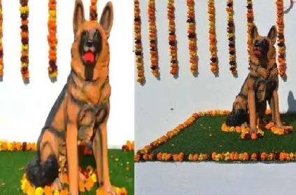 muzaffarnagar police pays tribute to super cop dog tink unveils statue