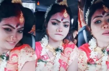 Newly married bride first time going to in law house while shoot video