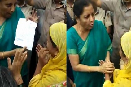 Nirmala Sitharaman stops car picks up letter thrown at her car