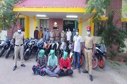 3 Member gang arrested for stealing high end bikes in puduchery