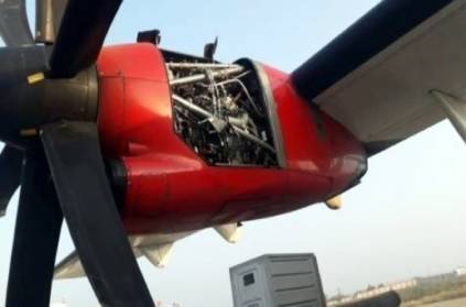 Alliance Air flight takes off without engine cover