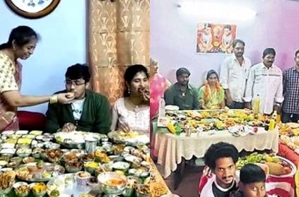 andhra family treats future son in law 365 different types of food