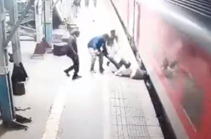 RPF soldier saves passenger\'s life at Vasai railway station