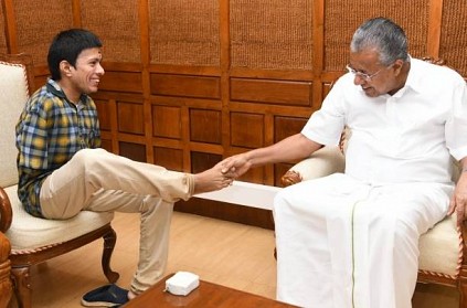 Pinarayi Vijayan holds leg of physically challenged man to wish viral