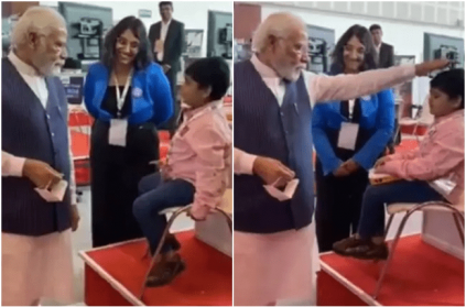 PM Modi meets visually impaired boy Prathamesh Sinha
