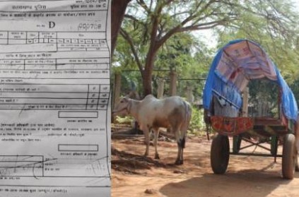 Police fined for the man who parked his bullock cart