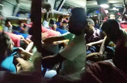 Private Bus staffs gets arrested for assaulting passengers video
