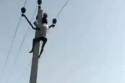 Rajasthan 60 year old man climbed power pole to get married