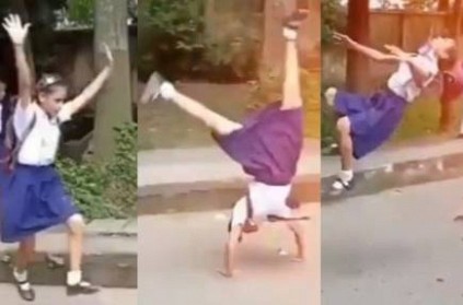 School girl Jimnastik video goes viral Minister Kiran ready to help