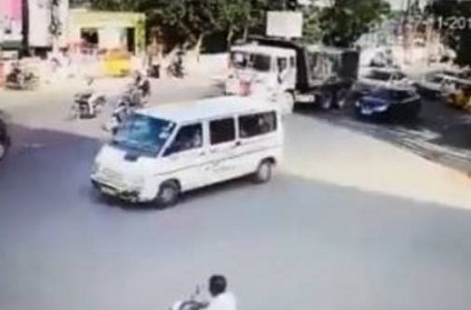 School Teacher crushed to death by tipper lorry, CCTV Video