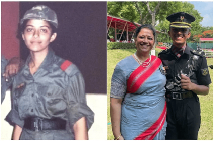 Son passes out from army training academy after his mother