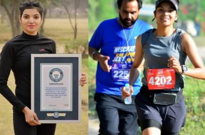 Sufiya became the fastest female runner to complete the Golden Triangl