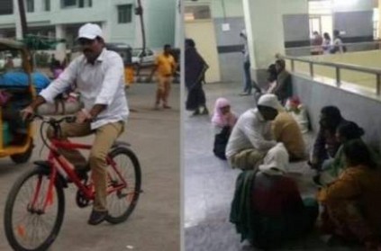 Telangana Collector cycles to Hospital for a surprise visit